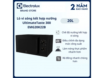 Lò vi sóng Electrolux tích hợp nướng UltimateTaste 300 20L EMG20K22B